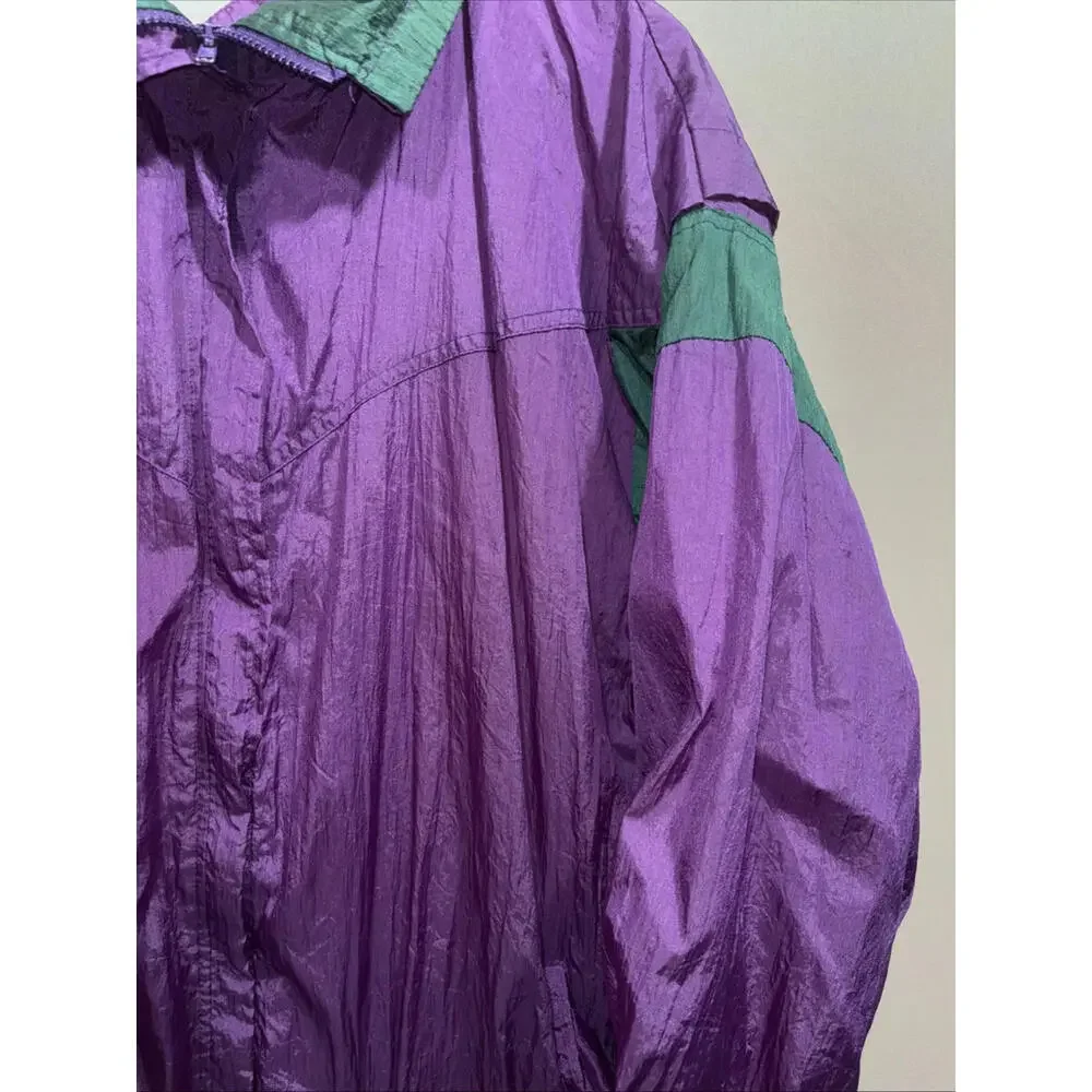 Venezia Full Zip Purple Windbreaker Women’s 18/20 Vintage 90s - Picture 3 of 9
